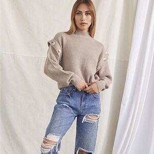 Layered Mock Neck Sweater